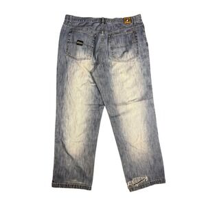 Vintage Encye Baggy Denim Jeans Blue Wash Distressed Size 40x32